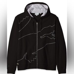 Lacoste Mens Sport Long Sleeve Outlined Big Croc Full Zip Hoodie.men’s size XL.